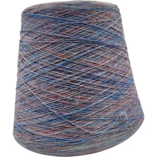 Vintage 1980s Multicolor Variegated Weaving Knitting Cone Yarn