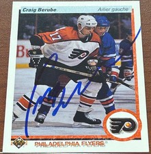 1990-91 Upper Deck French CRAIG BERUBE RC #450 🔥 Flyers 🔥 SWEET Autograph