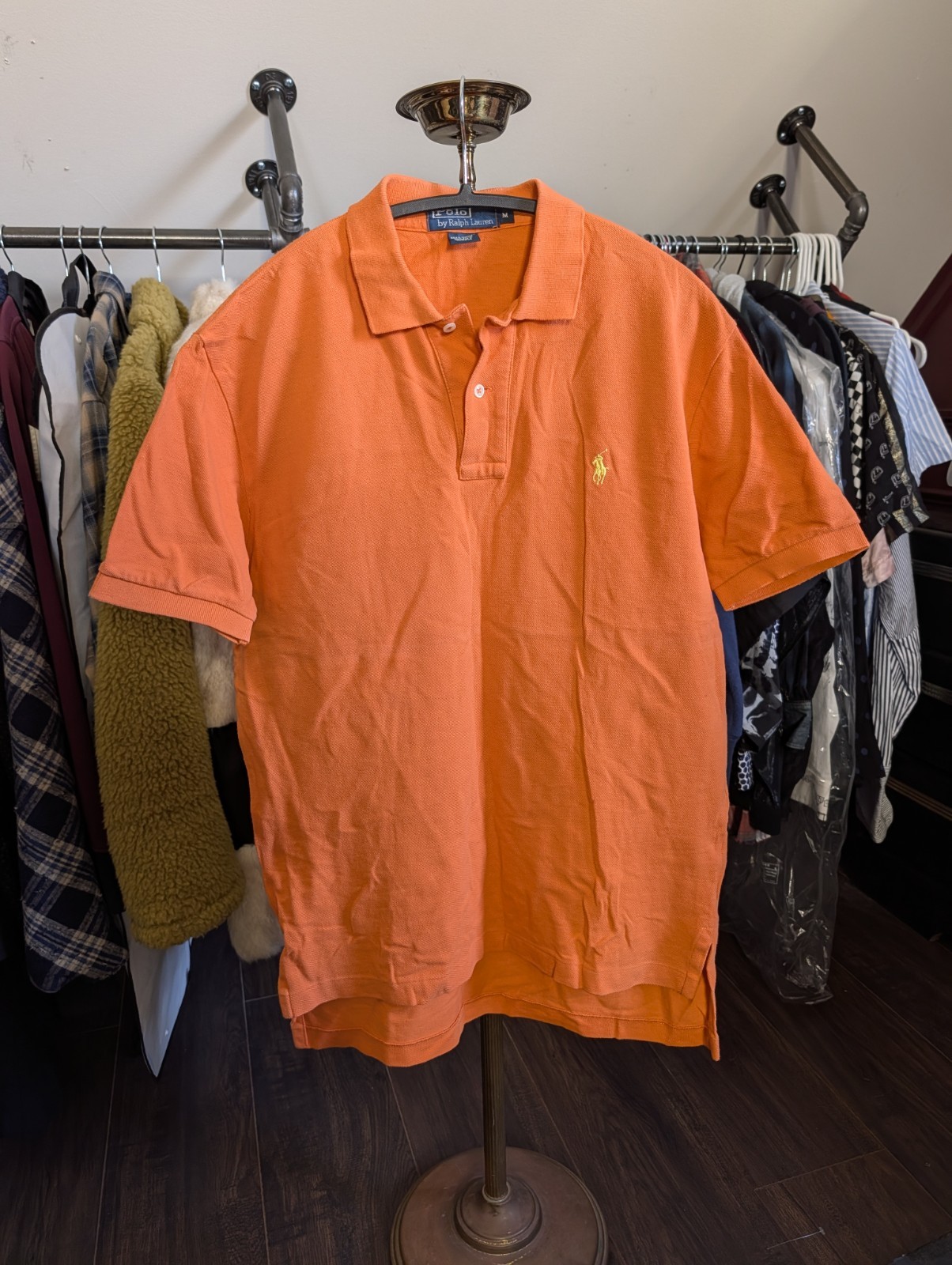 Vintage Polo By Ralph Lauren Polo Shirt Men’s Medium 90s Orange Preppy