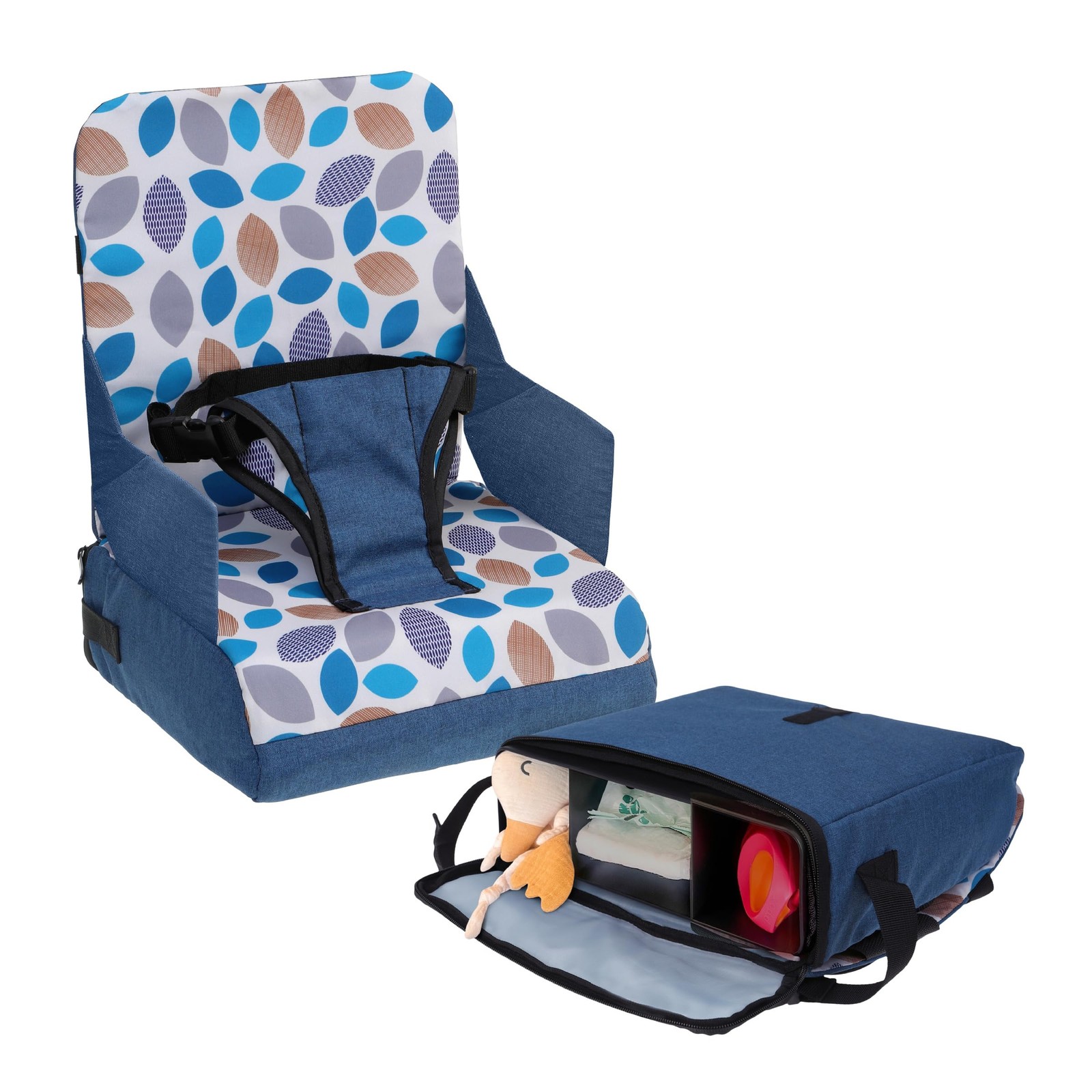 Dreambaby Grab ‘N Go Kids Booster Seat – 1 Count (Pack of 1), Navy Blue
