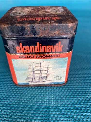 Vintage Empty with Lid Skandinavik Tobacco Tin 1oz Imported Danish Pipe Tobacco - Picture 4 of 6
