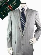 Vtg J Crew Oarsman Blazer Mens 39 Cotton Glen Plaid Jacket Sport Coat USA Made