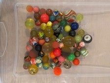 Small 3/4"-2" rubber bouncy ball lot of 32