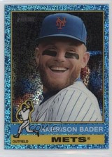 2025 Topps Heritage Chrome Light Blue Sparkle Refractor Harrison Bader #189 17wy