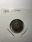 1856 Seated Liberty Half Dime Hole