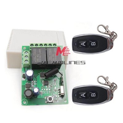 DC6-24V 433Mhz   2-Way Universal Remote Control Switch For Rolling Door #cv