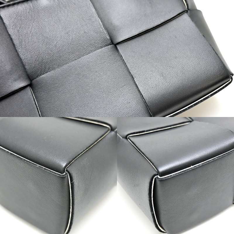 Bottega Veneta Candy Arco Tote Bag Lamb Leather Noir/White thumbnail 7