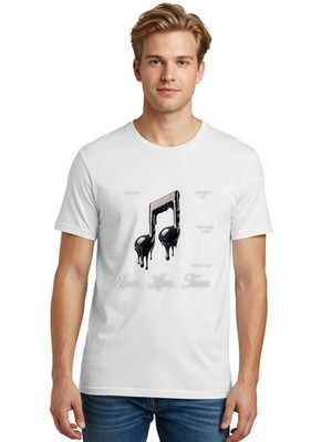 Love-Live-Tone Mens Graphic Tee,100% Cotton,Casual Summer Wear