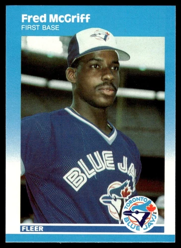 1987 Fleer Update Glossy Fred McGriff Rookie Toronto Blue Jays #U-75