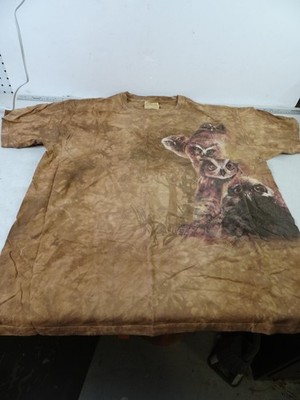 The Mountain Tan / Brown Tie Dye Owl T-shirt Size 2XL