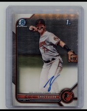 2022 Bowman Chrome #CPA-GC Greg Cullen Prospect Autographs
