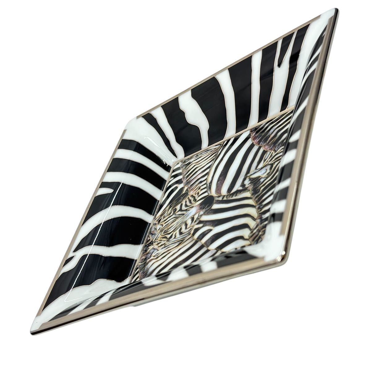 Patek Philippe Zebras 2023 Limoges Porcelain Vide Poche Square Tray Box ...