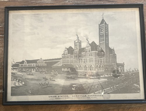 L.L. Gamble Union Station Nashville, Tennessee 18.5”X 13” Framed