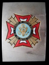 LC19155 VINTAGE 1970s VETERANS OF FOREIGN WARS OF THE UNITED STATES BELT BUCKLE