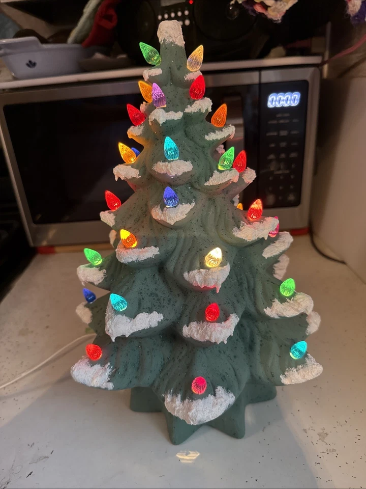 Винтажная керамическая подсветка для рождественской елки - Изображение 2 из 4