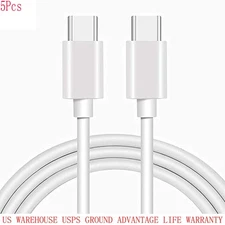 5x For iPhone 15/Samsung USB-C to USB-C cable fast charger C-type charging cable
