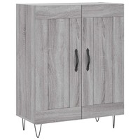 Sideboard Grau Sonoma Eiche Dekor 69,5X34X90 Cm Holzwerkstoff