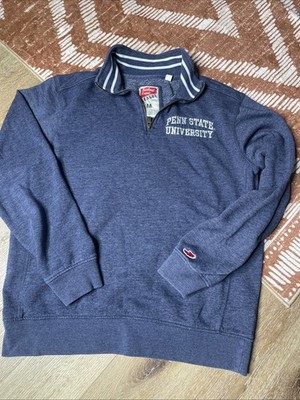 PSU Penn State University Half Zip Up Sweatshirt Track & Field Triblend Size M