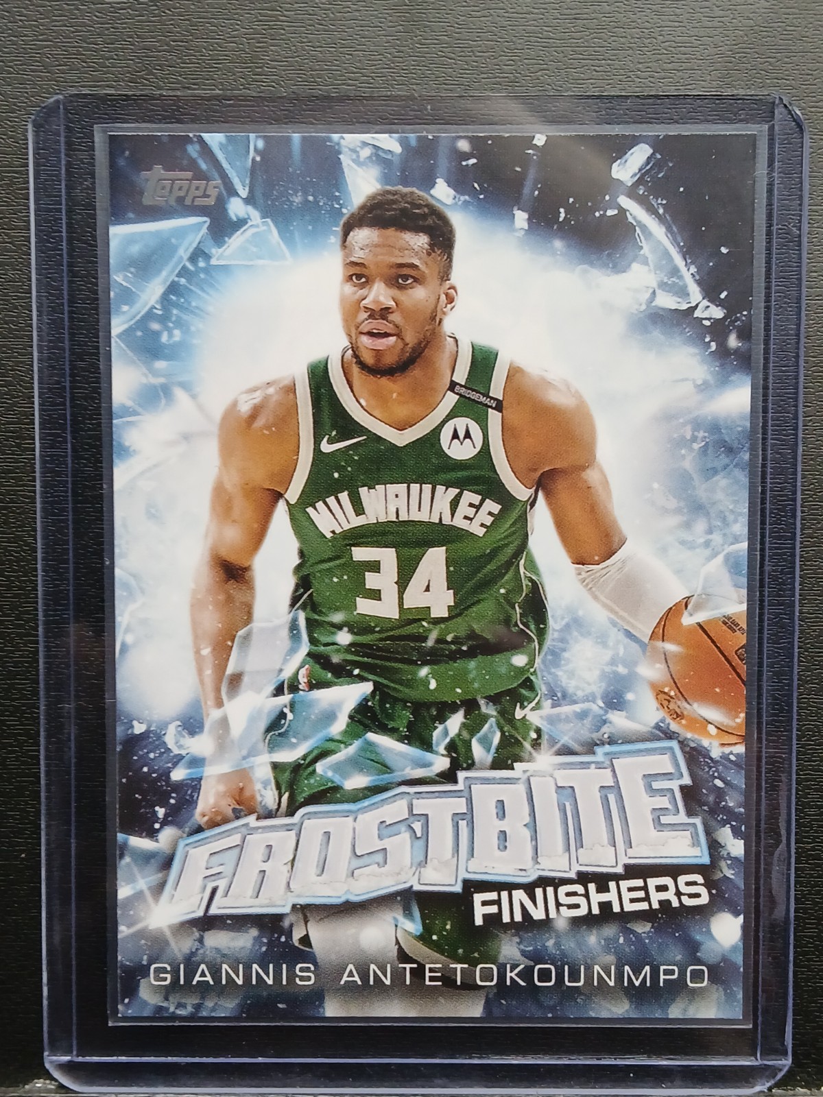 Giannis Antetokounmpo #FF-GA Basketball Cards 2025 Topps Holiday Frostbite Finishers trading card — raw and PSA graded price guide