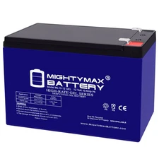 Mighty Max 12V 10AH GEL F2 Battery  Replaces iZip Fusion 1000 Nuvinci Scooter