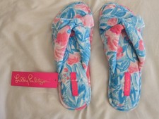 Lilly Pulitzer Slippers Bondi Blue Sz 9/10 NWT