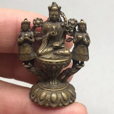 Tibetan Brass Buddha Pendant Tibetan Style Brass Accessory