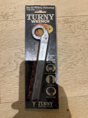 Vintage TURNY Japan selbsteinstellender Multi-Schraubenschlüssel 10-22 mm verchromt selten