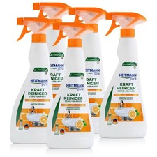 Heitmann Kraft-Reiniger Essig+Orange 500ml entfernt Schmutz und Kalk (5er Pack)