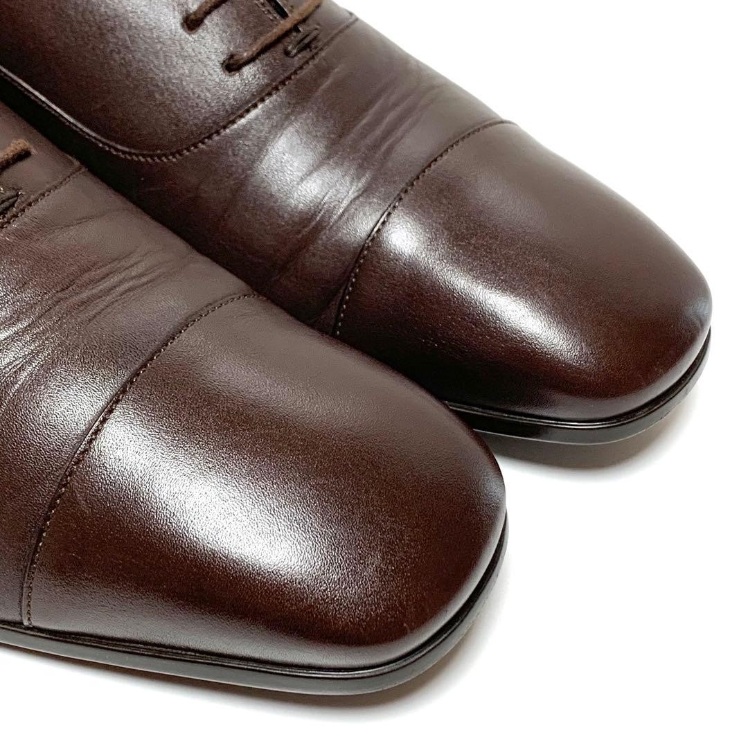 Gucci Logo Wingtip Dress Shoes Brown Leather Size 6.5 US About 7 For Men thumbnail 8