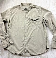 Save Khaki United SKU Shirt Mens Pinwale Corduroy Tan USA Made Button Up - XL