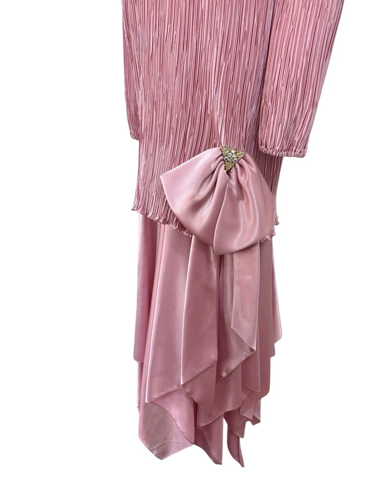 Vestido De Cóctel De Colección Años 80 Cattiva Maya Jornot Newman Marcus Punk Talla 10 Satinado  Foto 3 de 4