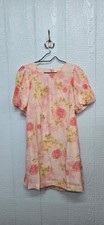 New Medium Umgee Floral Puff Sleeve Dress in Pink