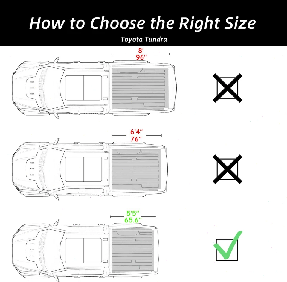 5.5ft Truck Bed Tonneau Cover Retractable For 2010-2025 Toyota Tundra Aluminum - Image 2 of 4