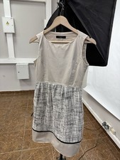      Vintage Max Mara Weekend Beige Partial Tweed Dress Size S/M Color Beige