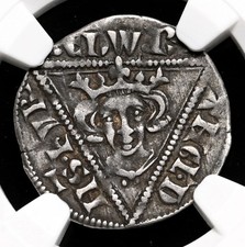 IRELAND. Edward I "Longshanks", 1297-1302, Penny, Waterford, S-6249, NGC XF40