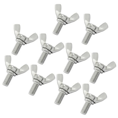 10pc M6 x 12mm Stainless Steel Wing Bolts Butterfly Thumb Screws Hand Fasteners