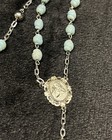 Vintage Sterling Silver Turquoise Rosary Cross Necklace - Very Beautiful — photo 3