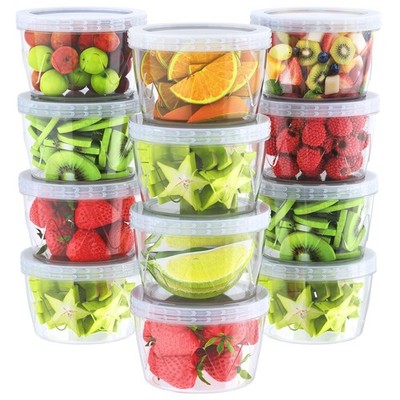 Reusable Freezer Storage Containers UNIQUE INNOVATIVE DESIGN  12 Pack-17 Oz