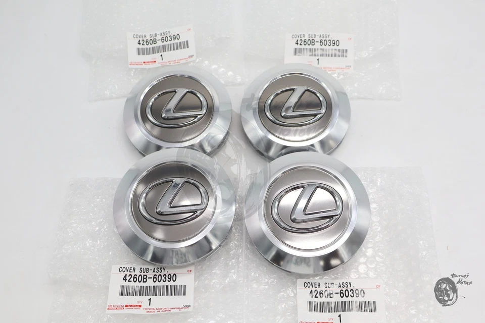 Tapacubos centro rueda adorno original TOYOTA LEXUS LX570 4260B-60390 ×4 FABRICANTE DE EQUIPOS ORIGINALES NUEVO Foto 3 de 4