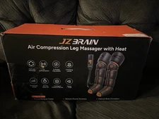 JZ Brain FE-7229 Leg Massager Air Compression Heat Calf Circulation Pain Relief