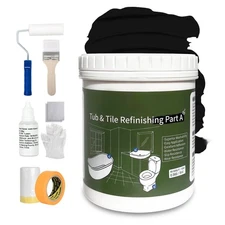 Tile paint black 16oz with 7-piece tool set, bathtub countertop renovation