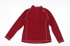 Womens UK Size 10 Regatta Red Henley Sweatshirt