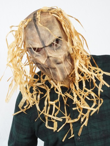 Halloween Scarecrow Mask Costume Latex Realistic Mask Scary Adult Men's - Picture 3 of 42