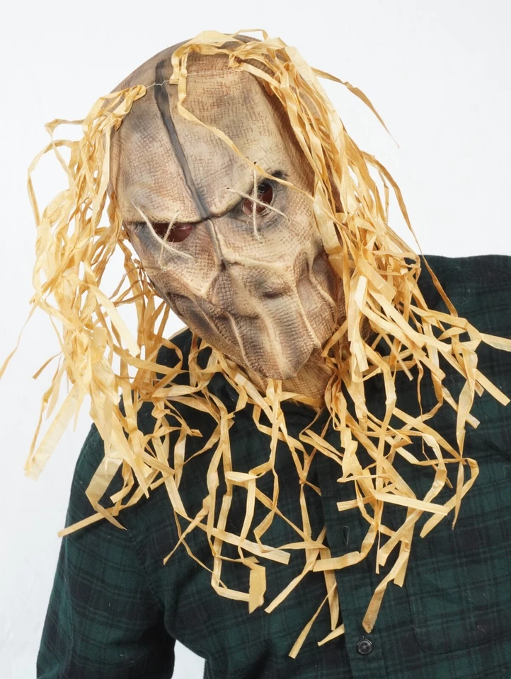 Halloween Scarecrow Mask Costume Latex Realistic Mask Scary Adult Men's - Image 3 of 4