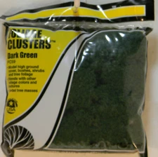 NEW Woodland Scenics FC59 Dark Green Foliage Clusters 50.8 cu in Bag