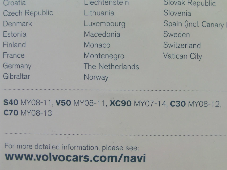 VOLVO HDD RTI DVD NAVIGATION DEUTSCHLAND + EUROPA EU 2014 S40 V50 XC90 C30 C70 - Bild 4 von 4