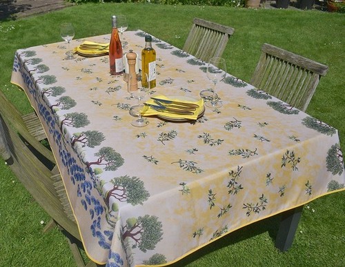 Tablecloth Provence 150x240 CM Yellow Olives Lavender from France Easy-Care - Picture 4 of 6