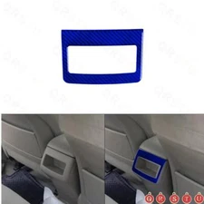 Blue Carbon Fiber Rear Center Storage Cover Trim For Toyota Camry 2007-2011