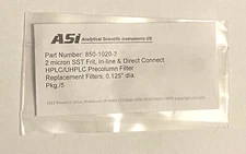 ASI 850-1020-2 Analytical Scientific Instruments 2 Micron SST Frit 0.125” HPLC*