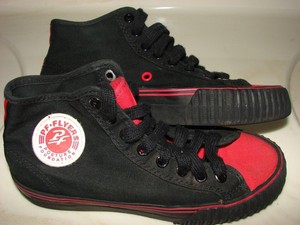 pf flyers new balance center hi black red canvas high top shoes mens pf flyers center hi red